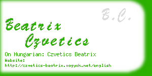 beatrix czvetics business card